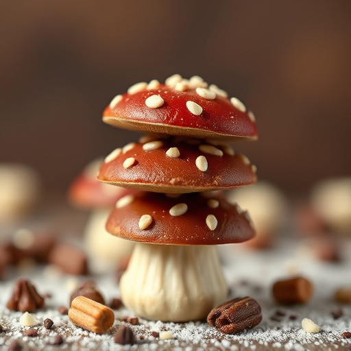 Stacked Magic Mushroom Chocolates Macro