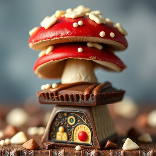 Stacked Magic Mushroom Chocolates Macro