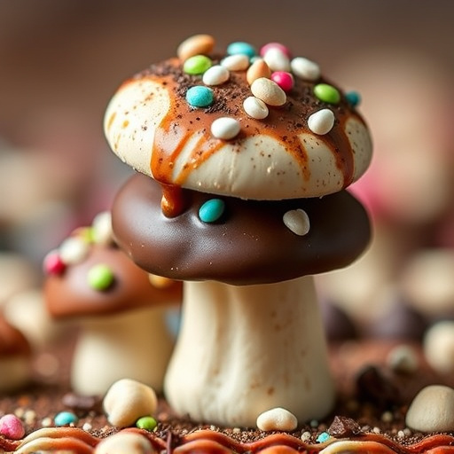 Stacked Magic Mushroom Chocolates Macro