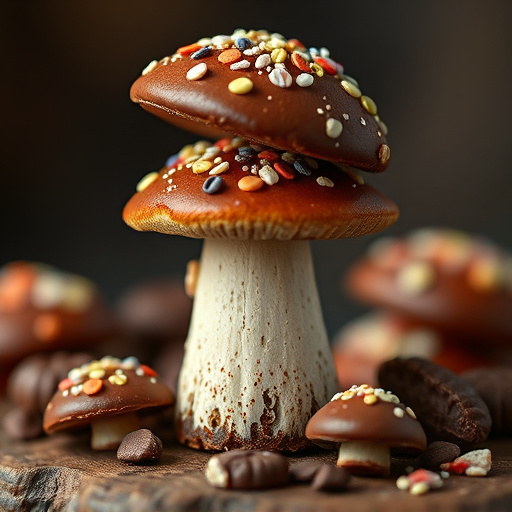 Stacked Magic Mushroom Chocolates Macro
