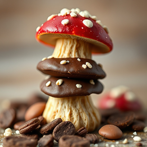 Stacked Magic Mushroom Chocolates Macro