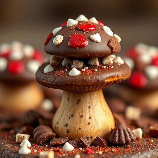 Stacked Magic Mushroom Chocolates Macro