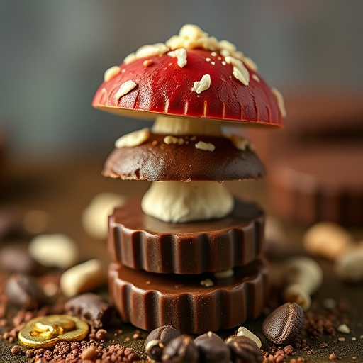 Stacked Magic Mushroom Chocolates Macro