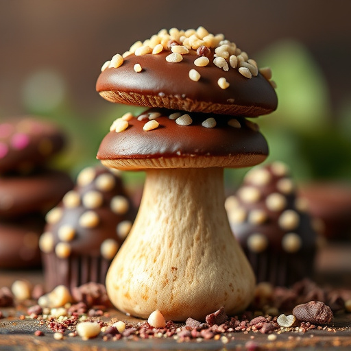 Stacked Magic Mushroom Chocolates Macro