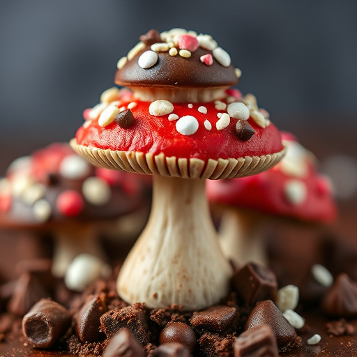 Stacked Magic Mushroom Chocolates Macro