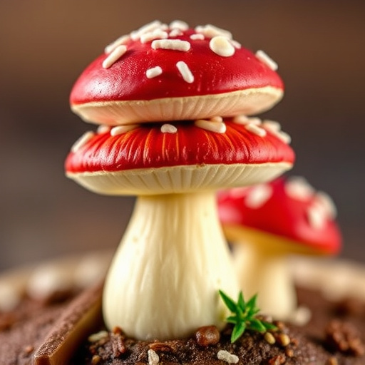 Stacked Magic Mushroom Chocolates Macro