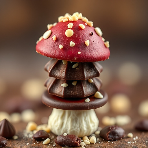 Stacked Magic Mushroom Chocolates Macro