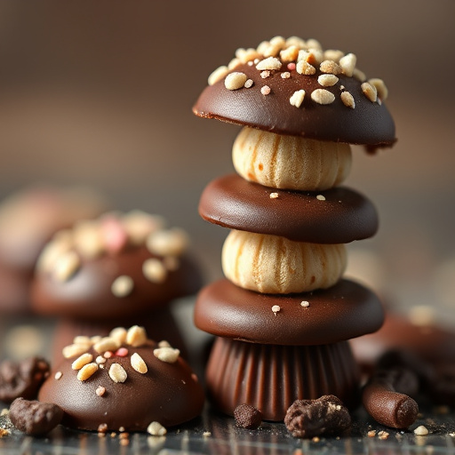 Stacked Magic Mushroom Chocolates Macro