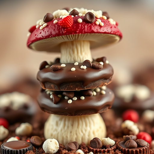 Stacked Magic Mushroom Chocolates Macro