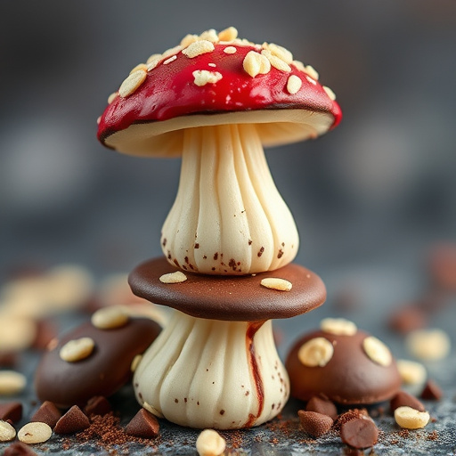 Stacked Magic Mushroom Chocolates Macro