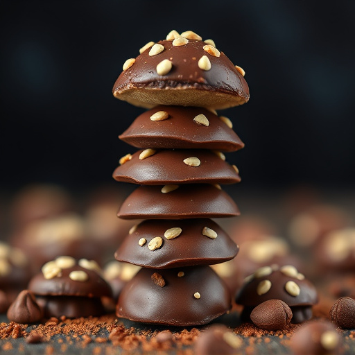 Stacked Magic Mushroom Chocolates Macro