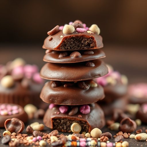 Stacked Magic Mushroom Chocolates Macro