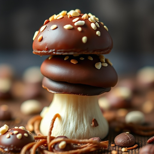 Stacked Magic Mushroom Chocolates Macro