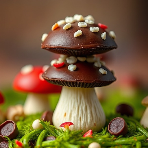 Stacked Magic Mushroom Chocolates Macro