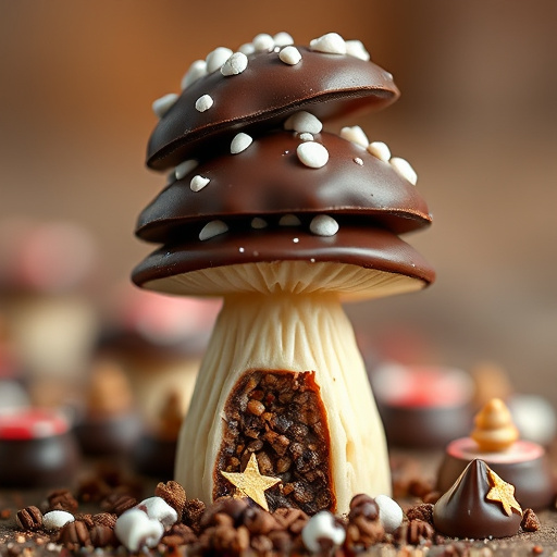 Stacked Magic Mushroom Chocolates Macro