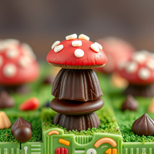 Stacked Magic Mushroom Chocolates Macro