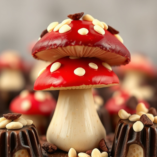 Stacked Magic Mushroom Chocolates Macro