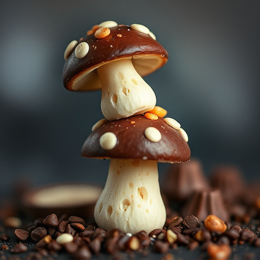 Stacked Magic Mushroom Chocolates Macro