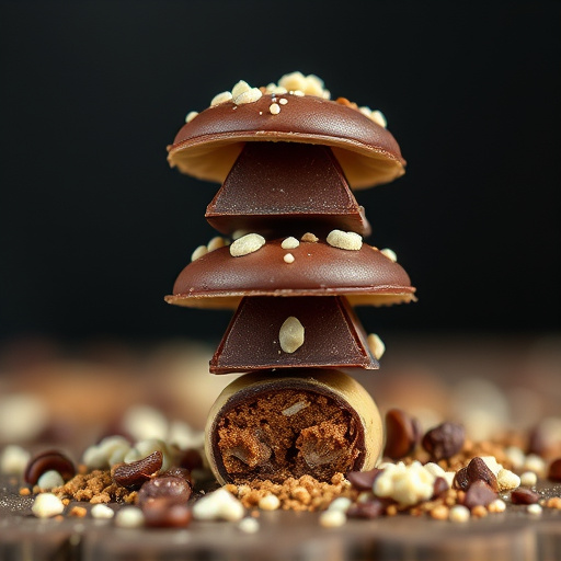 Stacked Magic Mushroom Chocolates Macro
