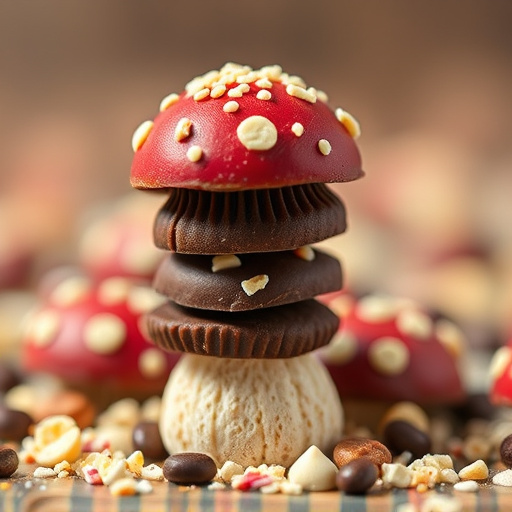 Stacked Magic Mushroom Chocolates Macro