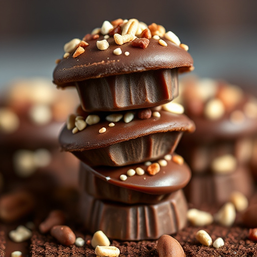 Stacked Magic Mushroom Chocolates Macro