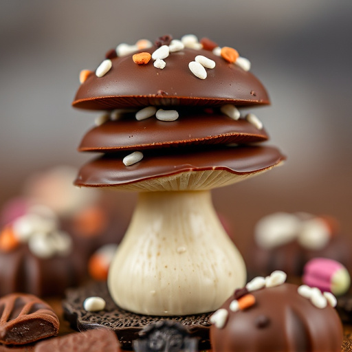 Stacked Magic Mushroom Chocolates Macro