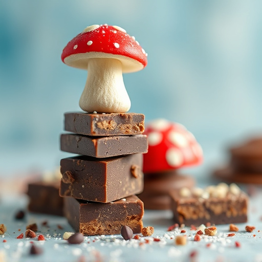 Stacked Magic Mushroom Chocolates Macro