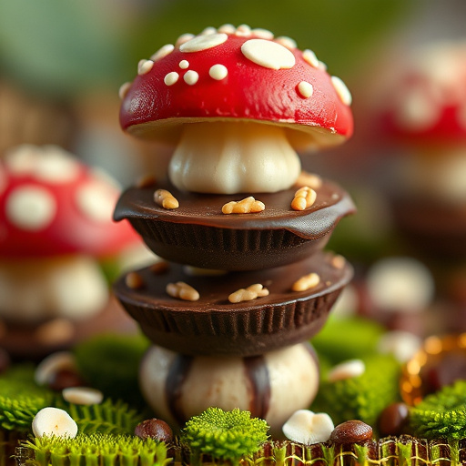 Stacked Magic Mushroom Chocolates Macro