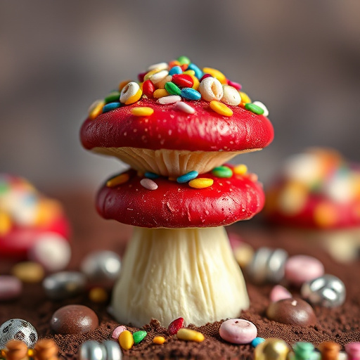 Stacked Magic Mushroom Chocolates Macro