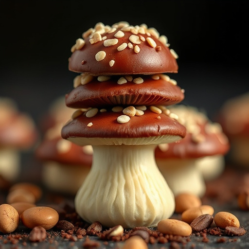 Stacked Magic Mushroom Chocolates Macro