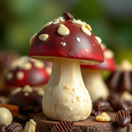 Stacked Magic Mushroom Chocolates Macro