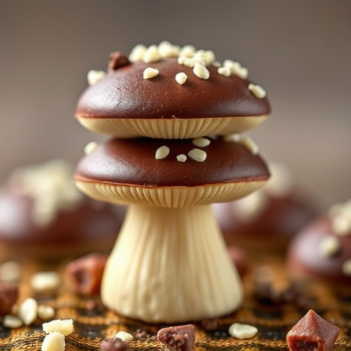 Stacked Magic Mushroom Chocolates Macro