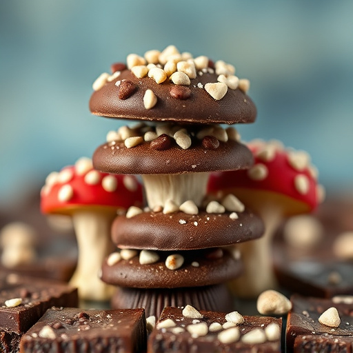 Stacked Magic Mushroom Chocolates Macro