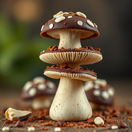 Stacked Magic Mushroom Chocolates Macro