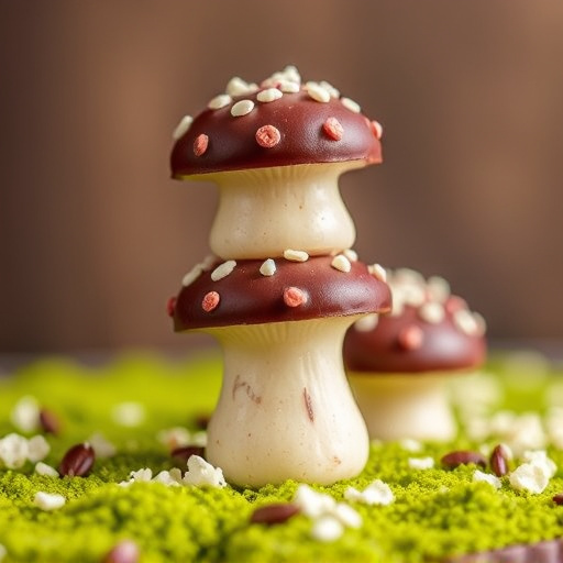 Stacked Magic Mushroom Chocolates Macro