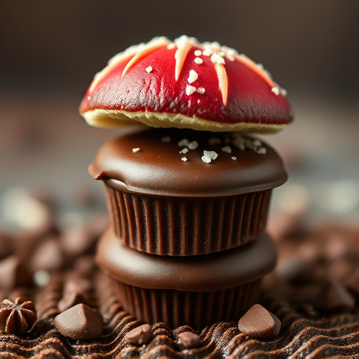 Stacked Magic Mushroom Chocolates Macro