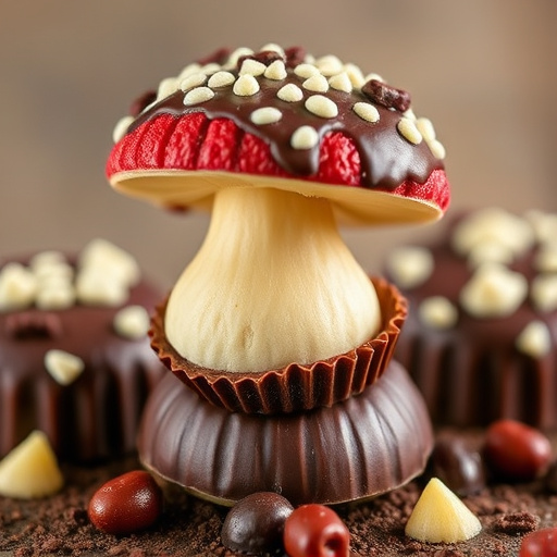 Stacked Magic Mushroom Chocolates Macro