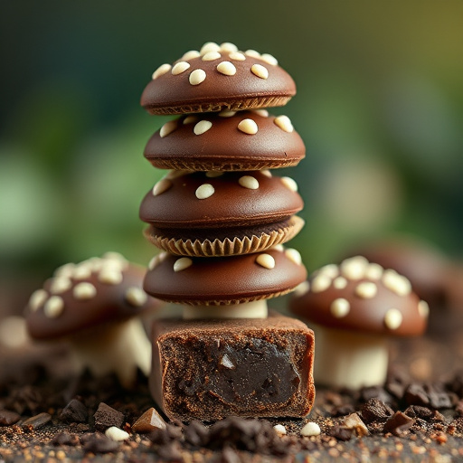 Stacked Magic Mushroom Chocolates Macro