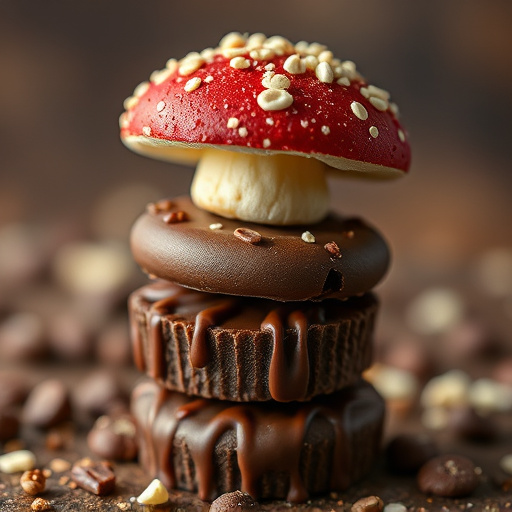 Stacked Magic Mushroom Chocolates Macro