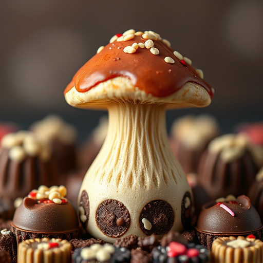 Stacked Magic Mushroom Chocolates Macro