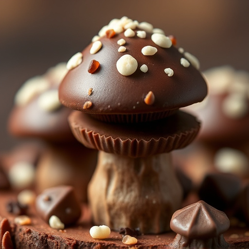 Stacked Magic Mushroom Chocolates Macro