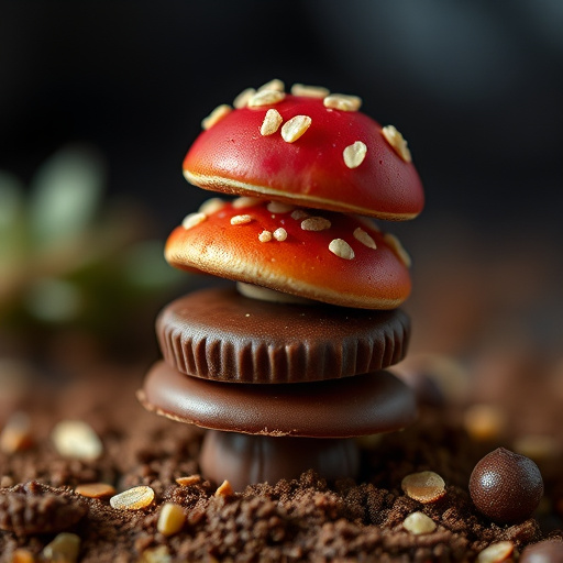 Stacked Magic Mushroom Chocolates Macro