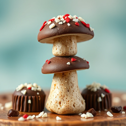 Stacked Magic Mushroom Chocolates Macro