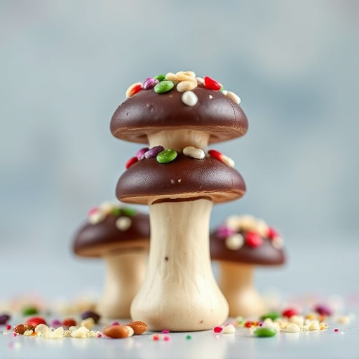 Stacked Magic Mushroom Chocolates Macro