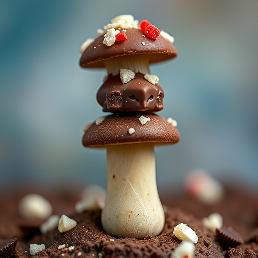 Stacked Magic Mushroom Chocolates Macro