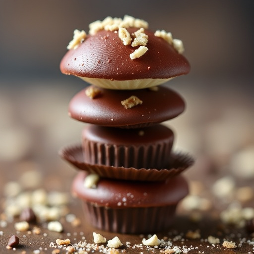 Stacked Magic Mushroom Chocolates Macro