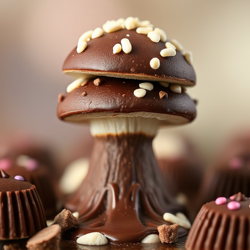 Stacked Magic Mushroom Chocolates Macro
