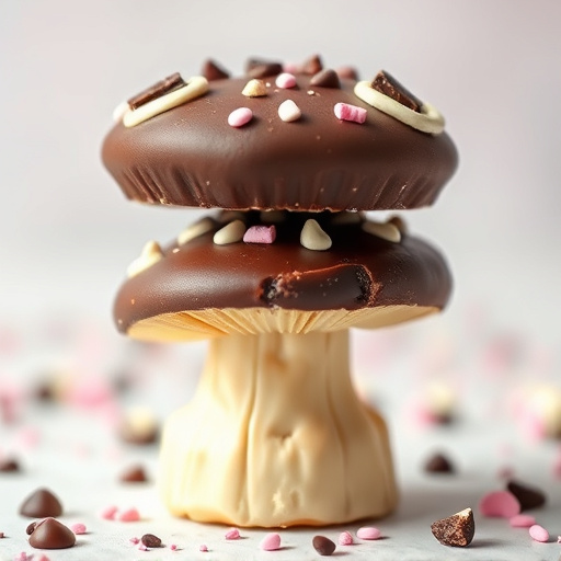 Stacked Magic Mushroom Chocolates Macro