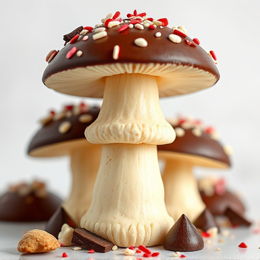 Stacked Magic Mushroom Chocolates Macro