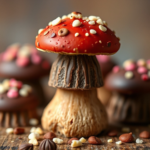 Stacked Magic Mushroom Chocolates Macro